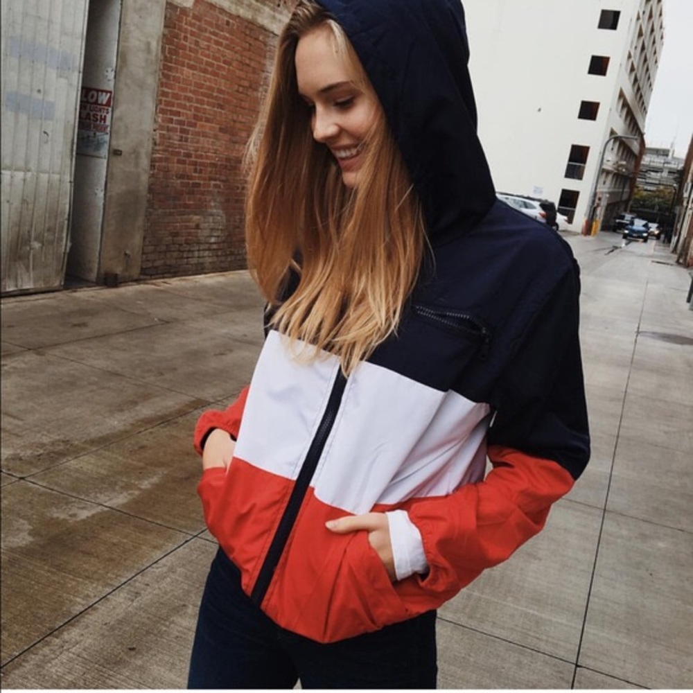 Brandy Melville Red White n Blue Jacket